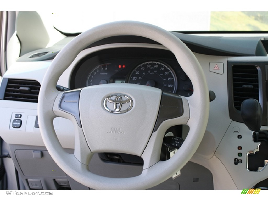 2012 Sienna V6 - Silver Sky Metallic / Light Gray photo #11