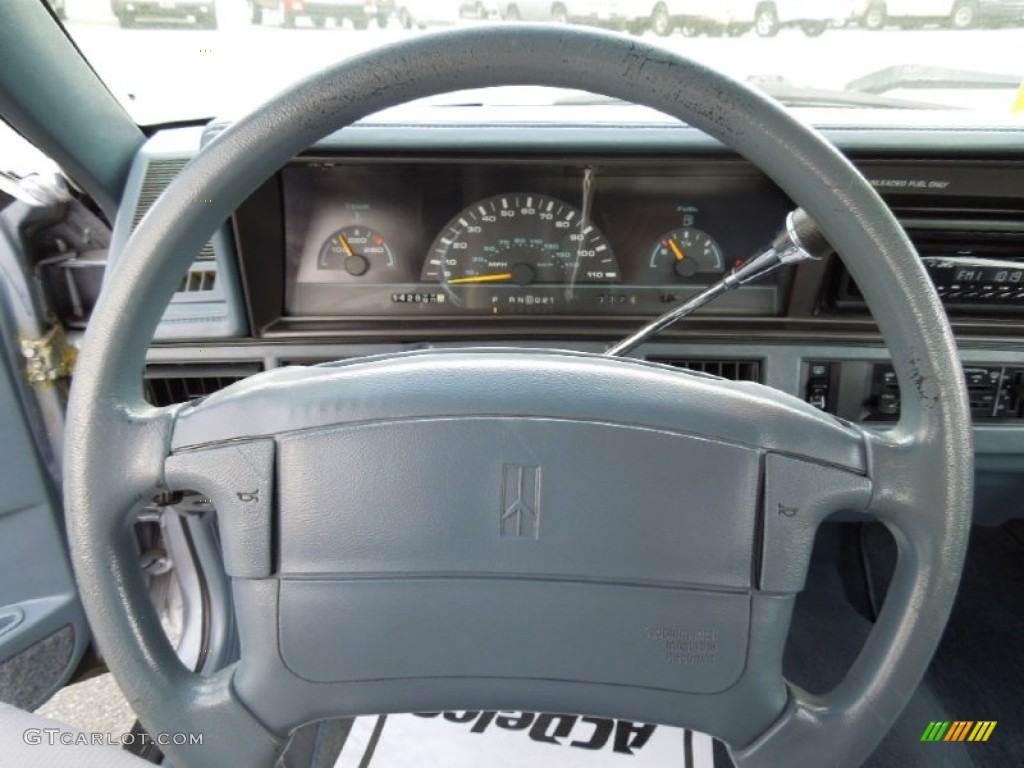 1994 Oldsmobile Cutlass Ciera S Adriatic Blue Steering Wheel Photo #62652800