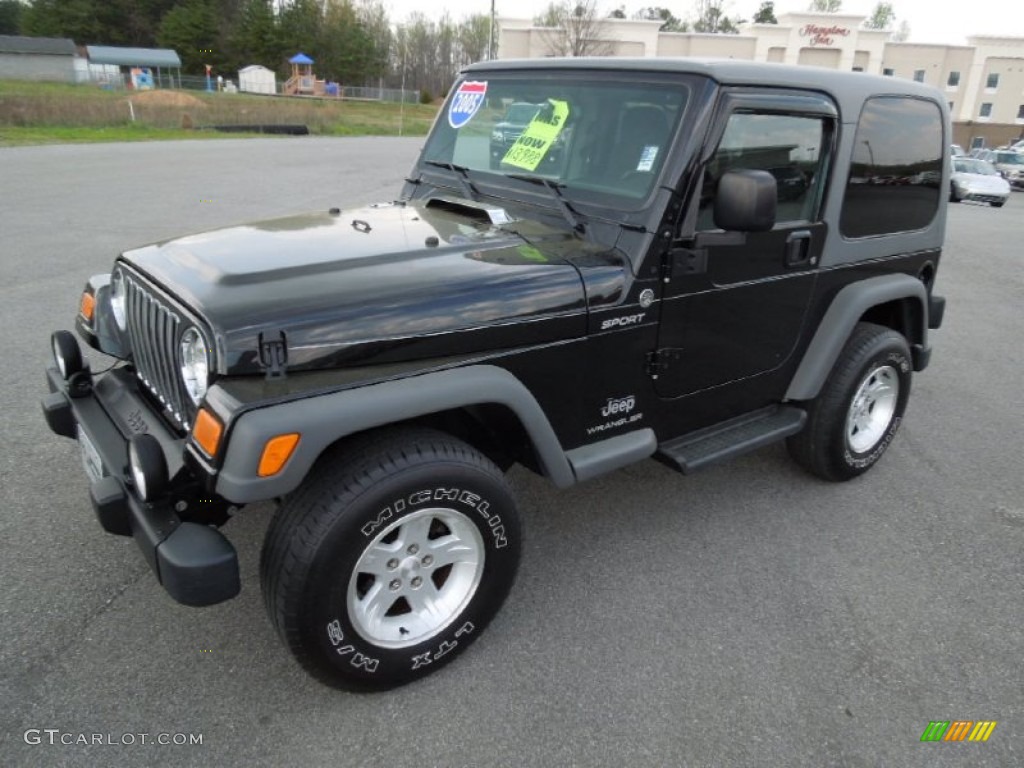 Black 2005 Jeep Wrangler Sport 4x4 Exterior Photo #62652944
