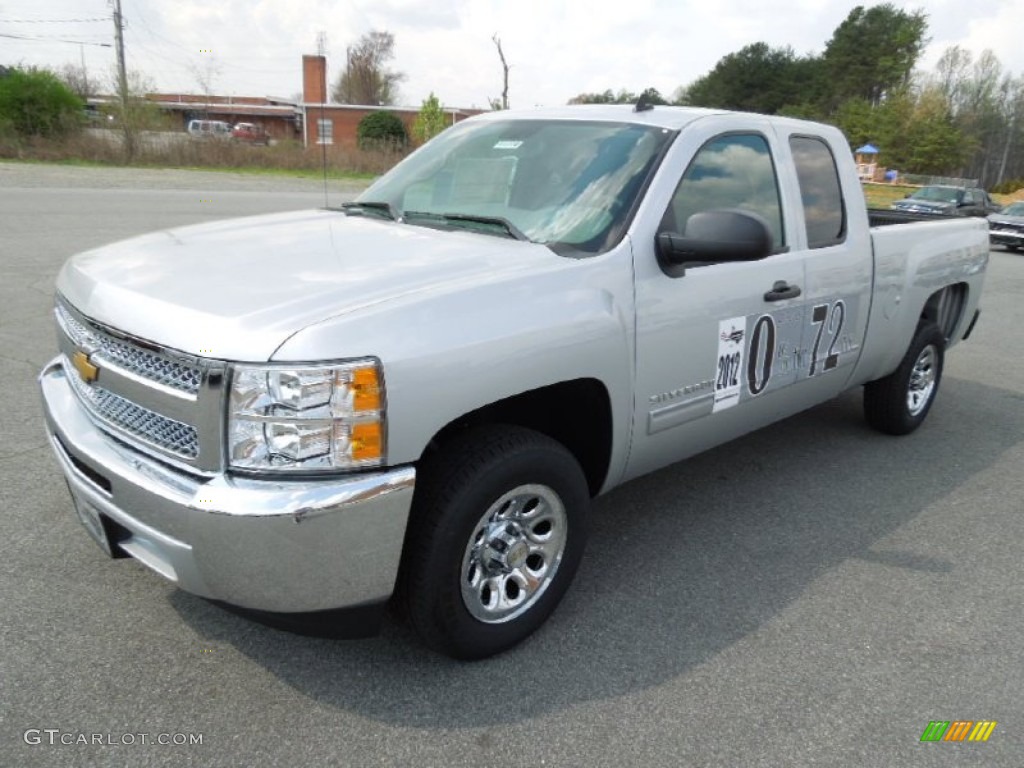 2012 Silverado 1500 LS Extended Cab - Silver Ice Metallic / Dark Titanium photo #3