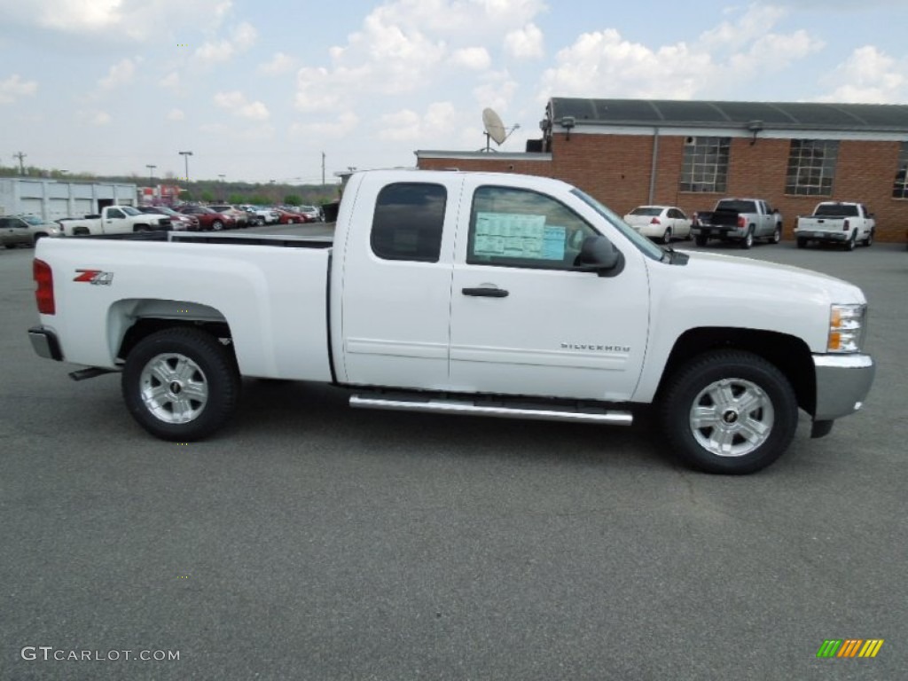 2012 Silverado 1500 LT Extended Cab 4x4 - Summit White / Light Titanium/Dark Titanium photo #2