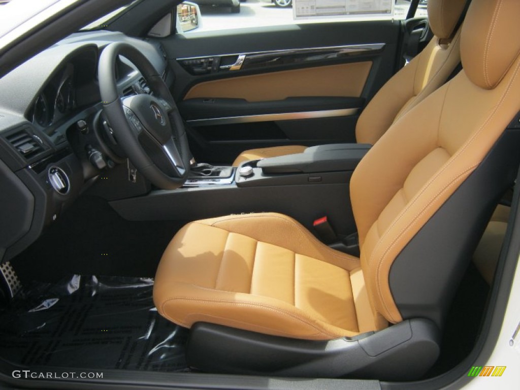 Natural Beige/Black Interior 2012 Mercedes-Benz E 350 Coupe Photo #62654378