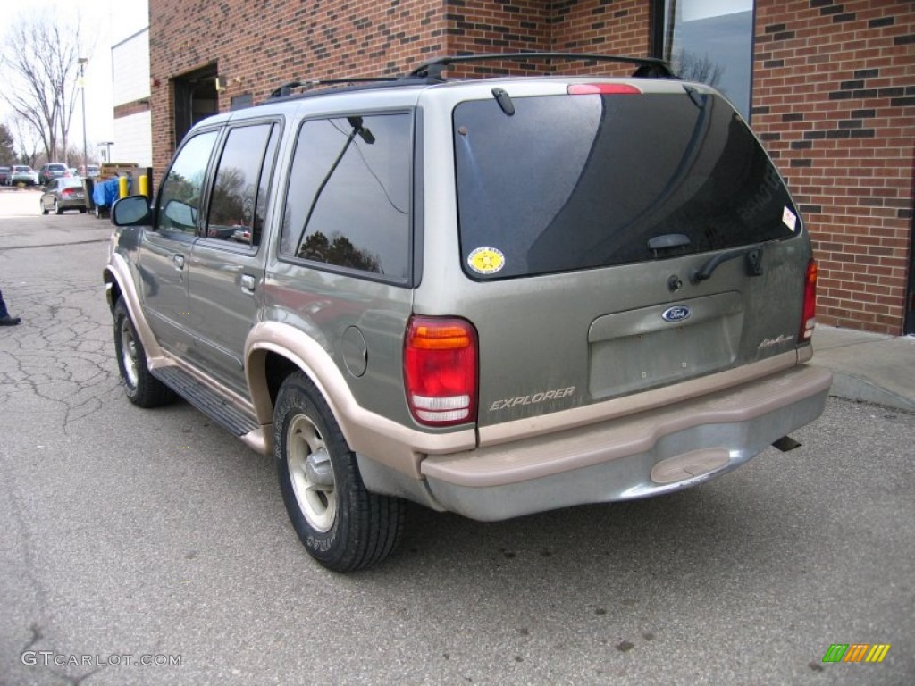 2000 Explorer Eddie Bauer 4x4 - Spruce Green Metallic / Medium Prairie Tan photo #3