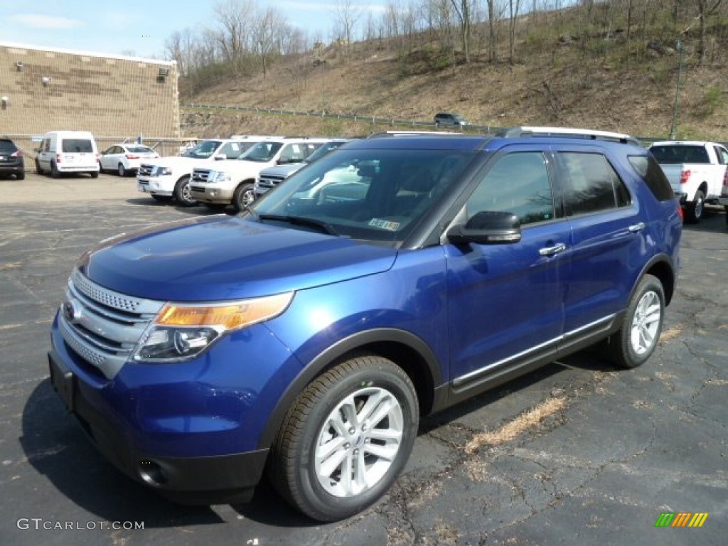 2013 Explorer XLT 4WD - Deep Impact Blue Metallic / Charcoal Black photo #5