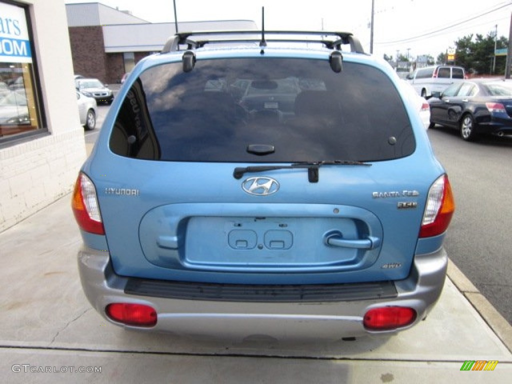 2004 Santa Fe LX 4WD - Arctic Blue / Gray photo #5