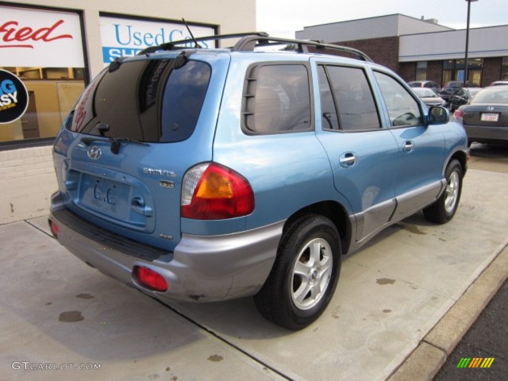 2004 Santa Fe LX 4WD - Arctic Blue / Gray photo #6