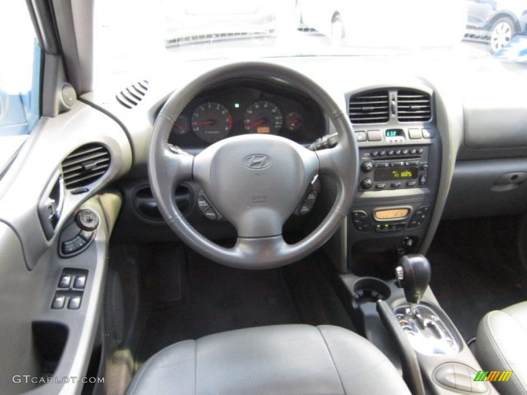 2004 Santa Fe LX 4WD - Arctic Blue / Gray photo #15