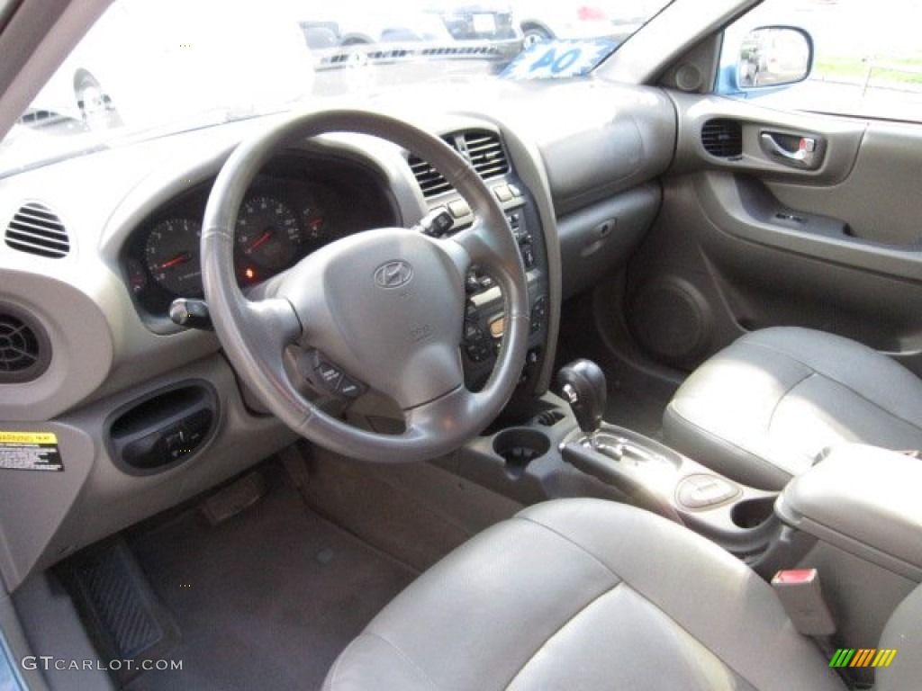2004 Santa Fe LX 4WD - Arctic Blue / Gray photo #17