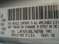  2009 Wrangler X 4x4 Bright Silver Metallic Color Code PS2