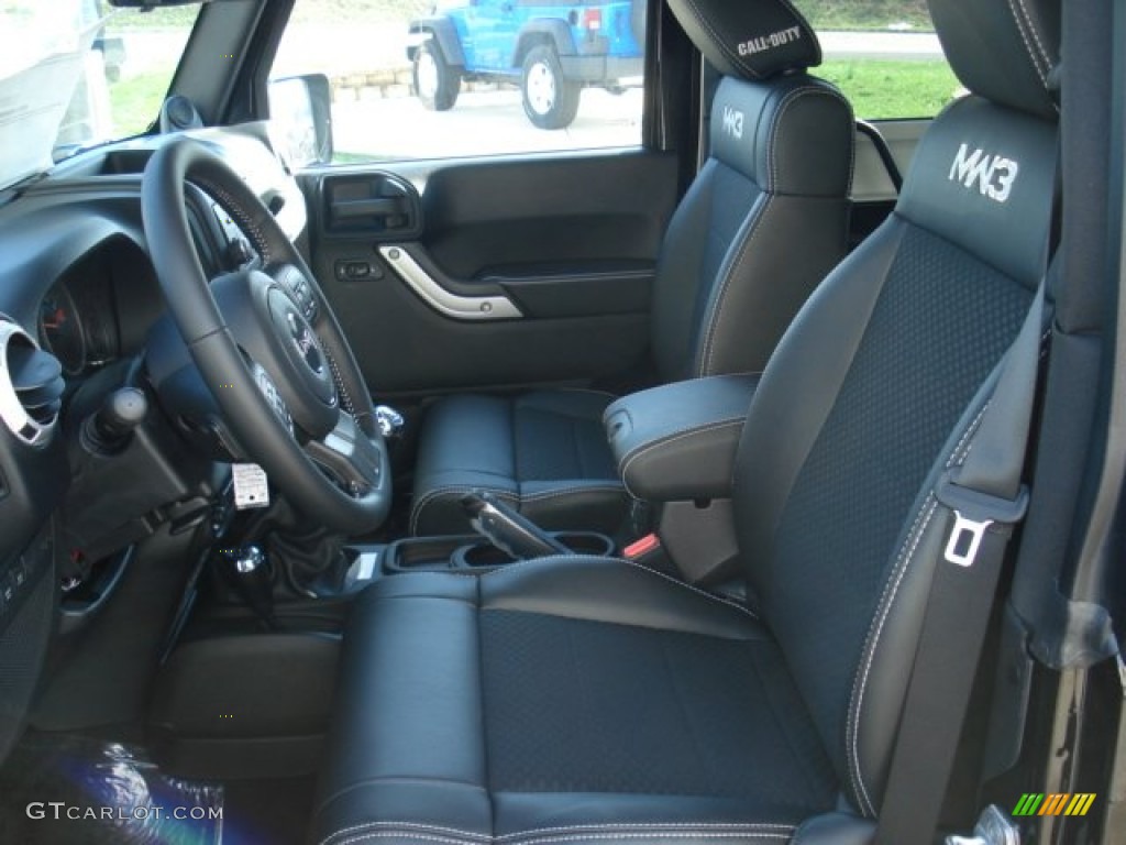 Call of Duty: Black Sedosa/Silver French-Accent Interior 2012 Jeep Wrangler Call of Duty: MW3 Edition 4x4 Photo #62659308