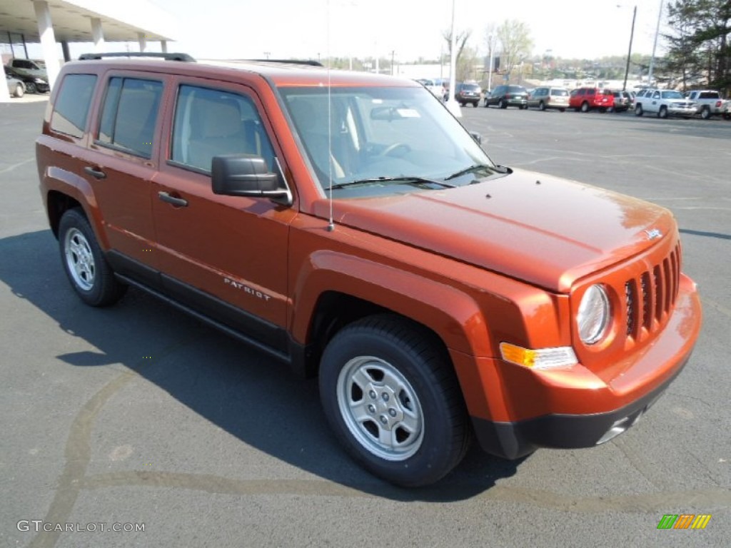 2012 Patriot Sport - Copperhead Orange Pearl / Dark Slate Gray/Light Pebble Beige photo #2