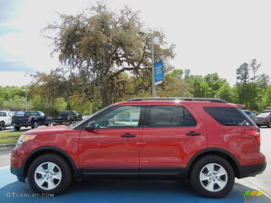 2012 Explorer FWD - Red Candy Metallic / Medium Light Stone photo #2