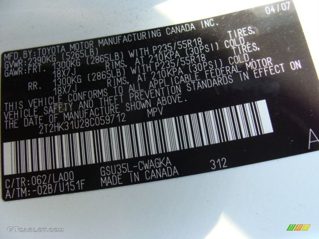 2008 RX 350 AWD - Crystal White / Ivory photo #15