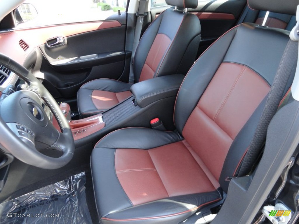 Ebony/Brick Interior 2009 Chevrolet Malibu LTZ Sedan Photo #62662272