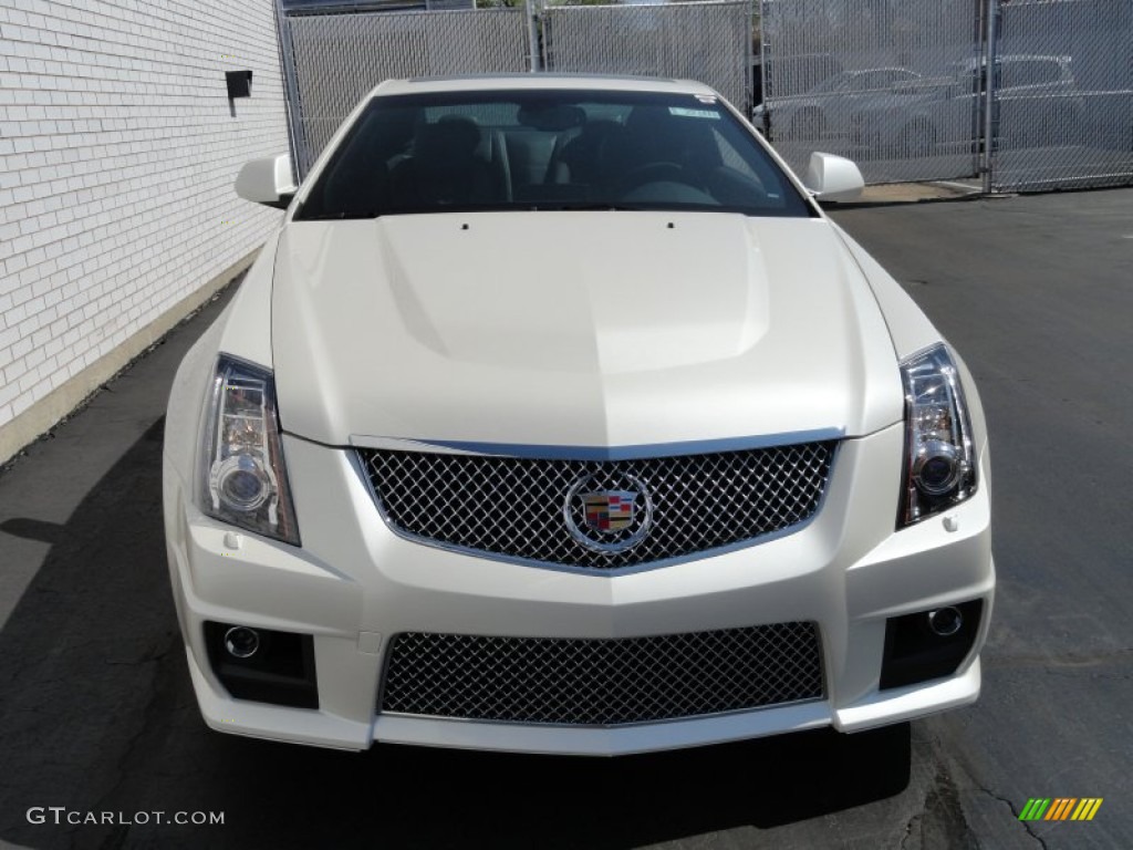 2012 CTS -V Coupe - White Diamond Tricoat / Ebony/Ebony photo #2