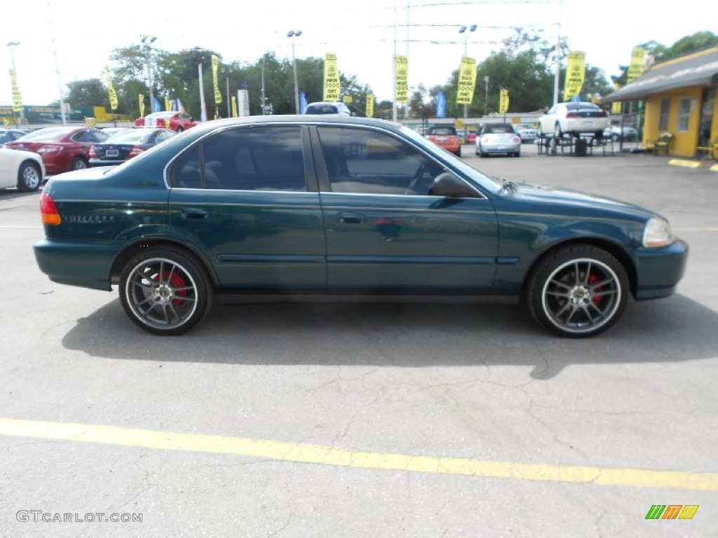 1998 Civic EX Sedan - Cypress Green Pearl / Beige photo #4