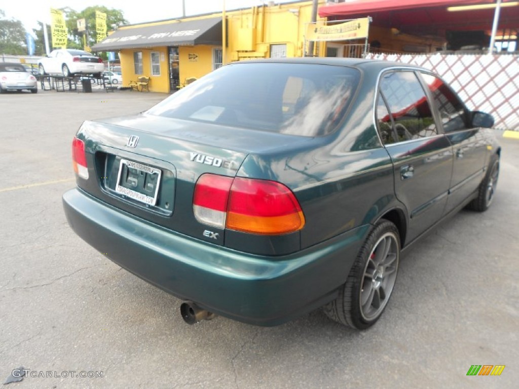 1998 Civic EX Sedan - Cypress Green Pearl / Beige photo #5