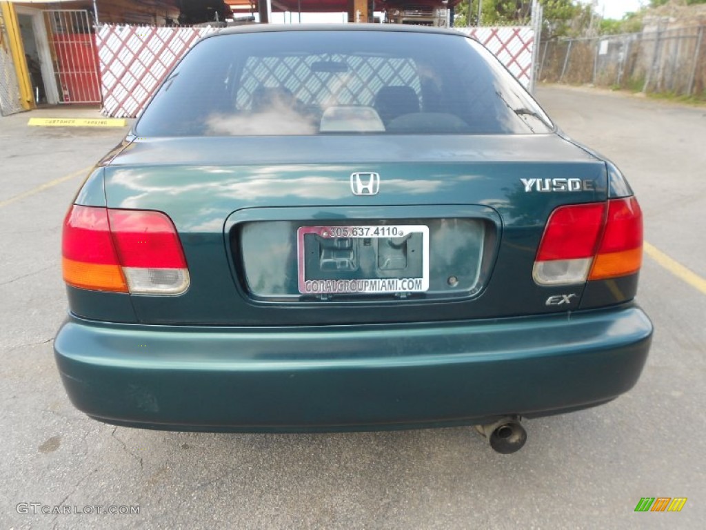 1998 Civic EX Sedan - Cypress Green Pearl / Beige photo #6