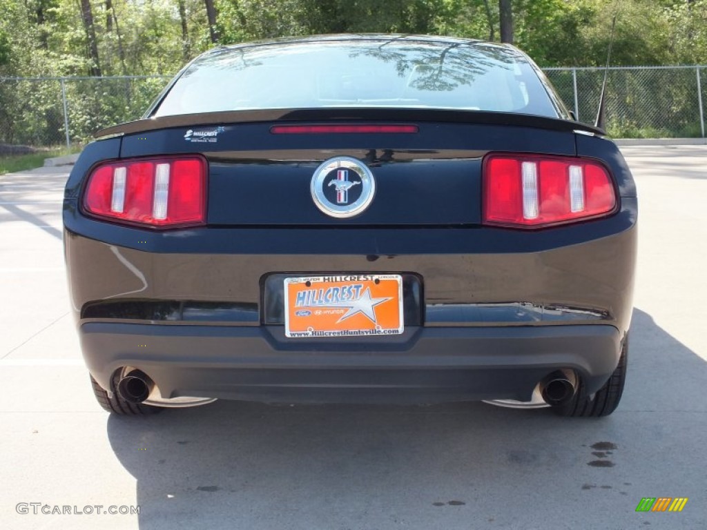 2011 Mustang V6 Premium Coupe - Ebony Black / Stone photo #6