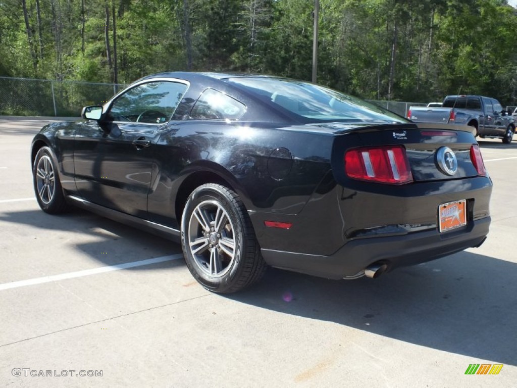 2011 Mustang V6 Premium Coupe - Ebony Black / Stone photo #7