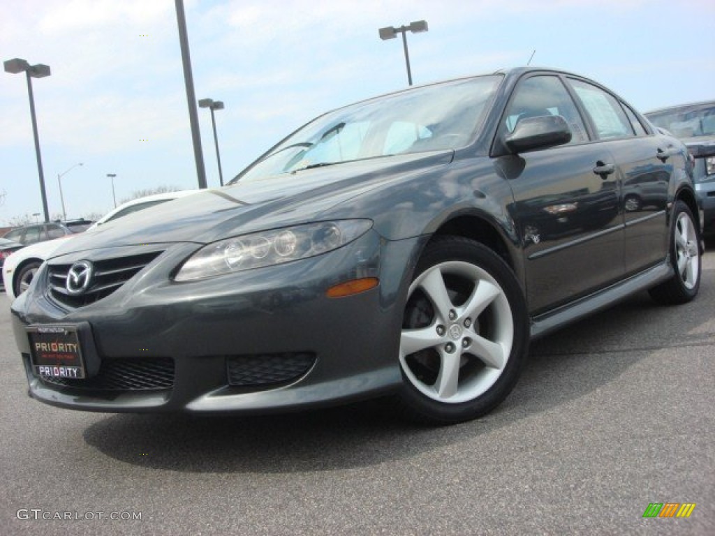 2005 MAZDA6 s Sport Hatchback - Steel Gray Metallic / Gray photo #1