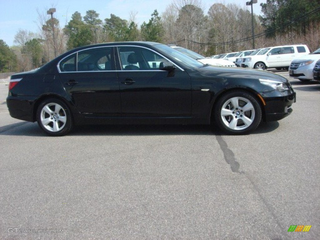 2008 5 Series 535i Sedan - Jet Black / Black photo #6