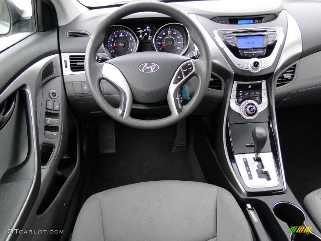 2011 Hyundai Elantra GLS Gray Dashboard Photo #62668712