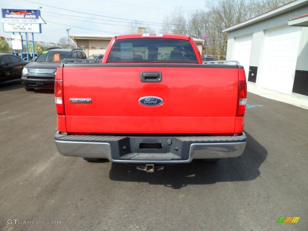 2004 F150 XLT Regular Cab - Bright Red / Tan photo #4