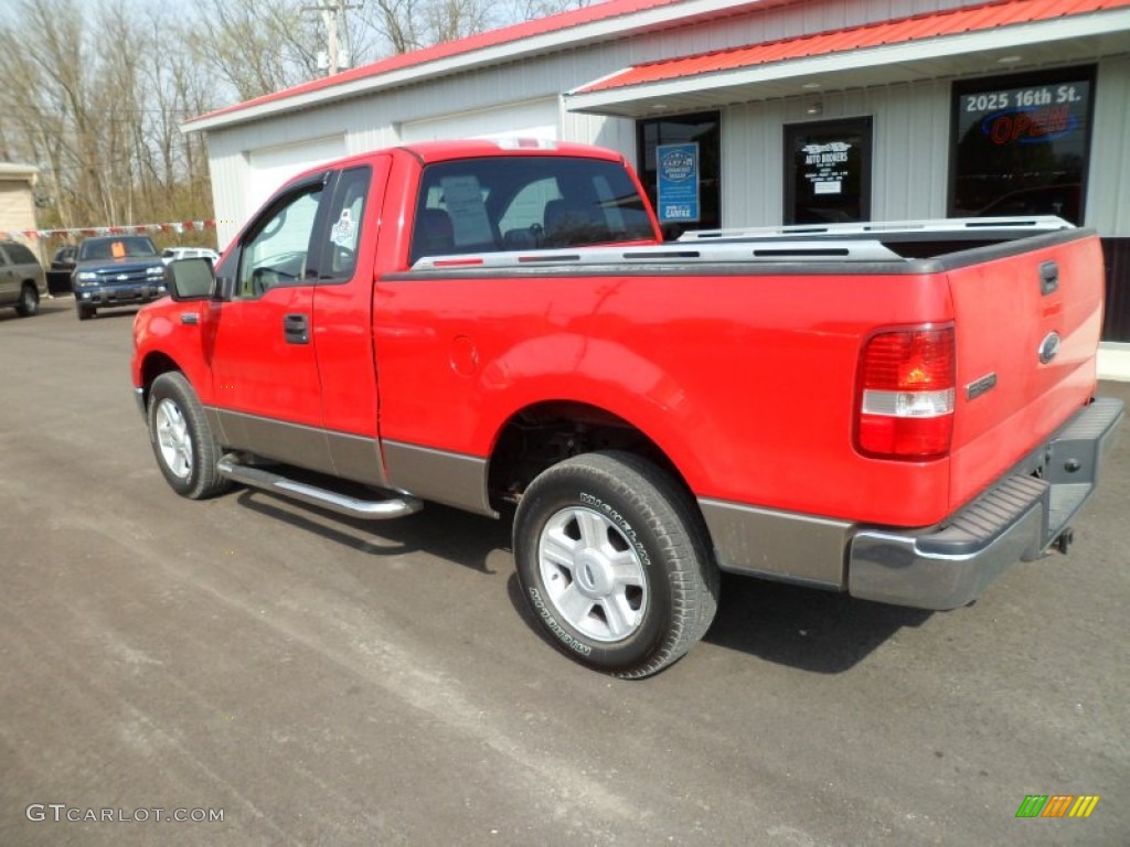 2004 F150 XLT Regular Cab - Bright Red / Tan photo #6