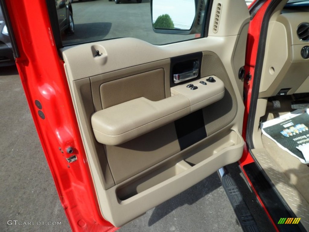 2004 F150 XLT Regular Cab - Bright Red / Tan photo #13
