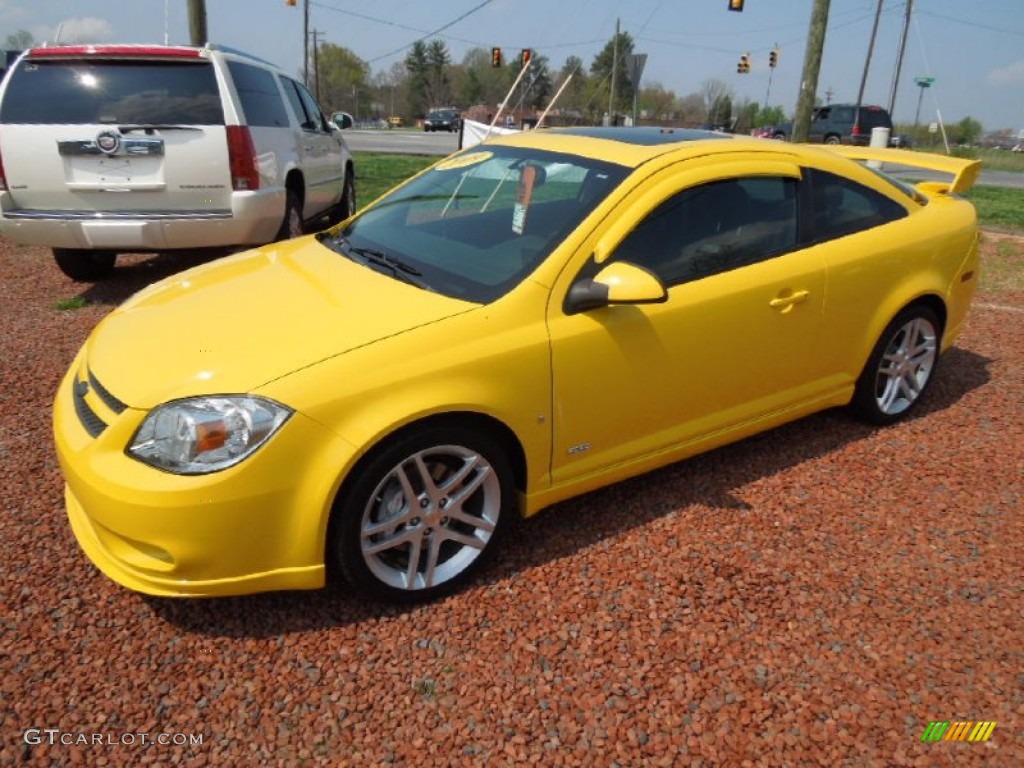 Rally Yellow 2009 Chevrolet Cobalt SS Coupe Exterior Photo #62669543