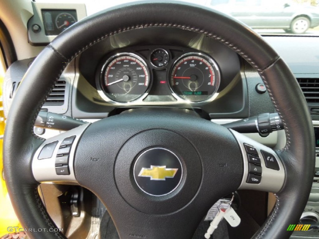 2009 Chevrolet Cobalt SS Coupe Ebony/Ebony UltraLux Steering Wheel Photo #62669677