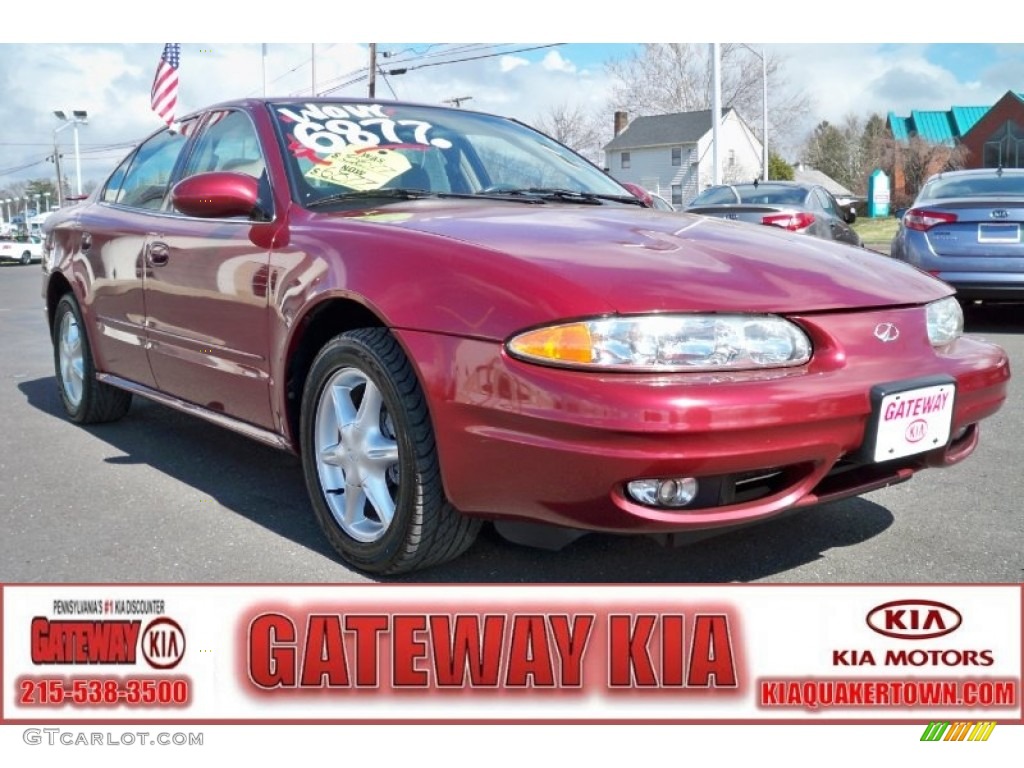 2001 Alero Sedan - Ruby Red / Pewter photo #1