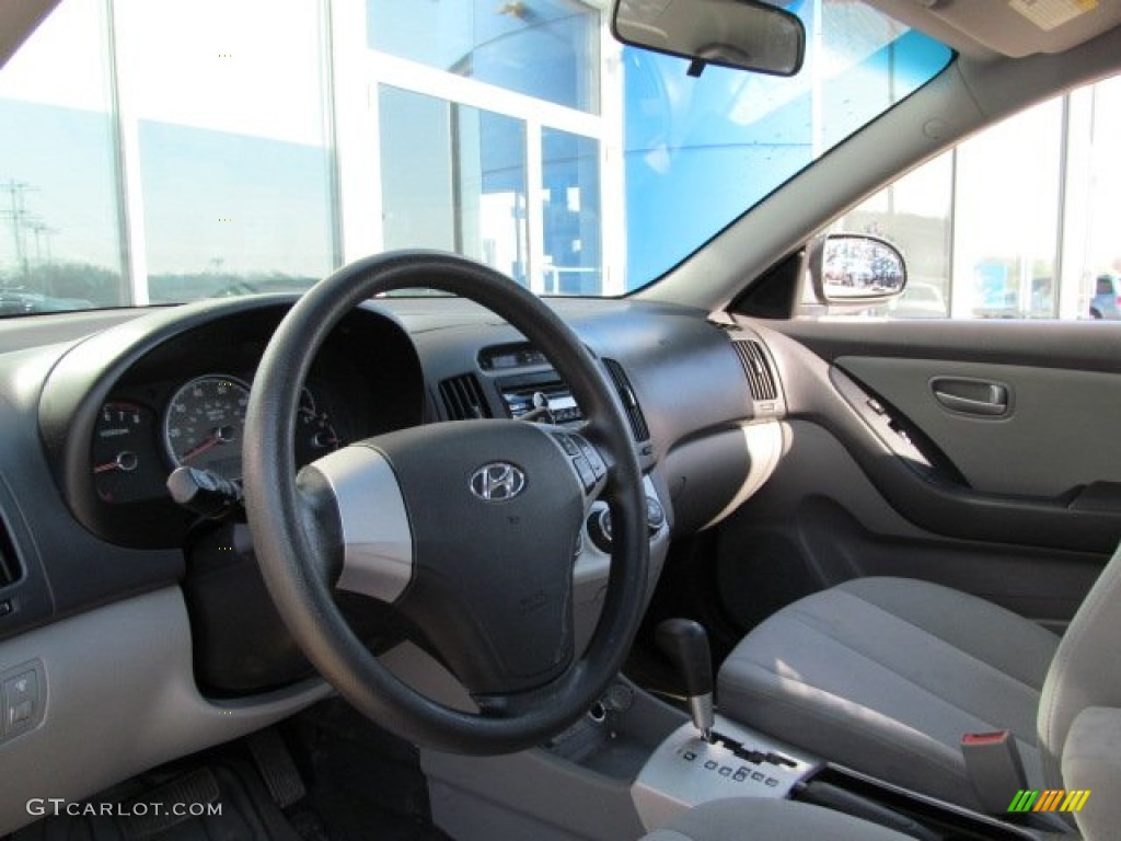 2008 Elantra GLS Sedan - Carbon Gray Metallic / Beige photo #12