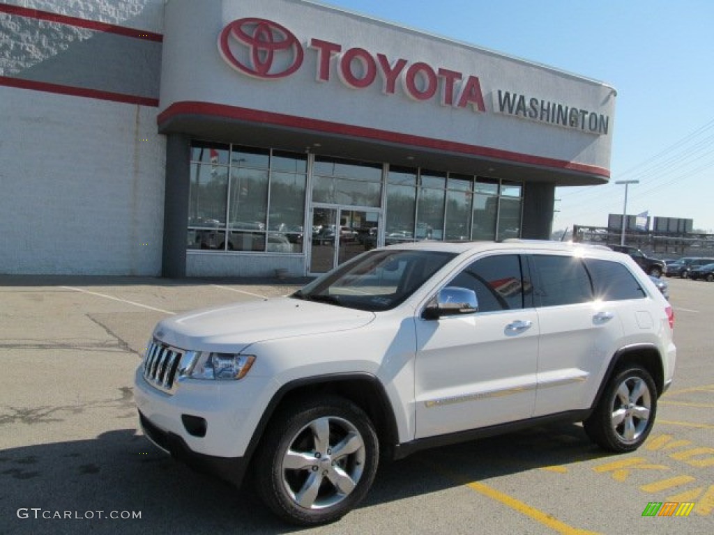 2011 Grand Cherokee Limited 4x4 - Stone White / Black/Light Frost Beige photo #1
