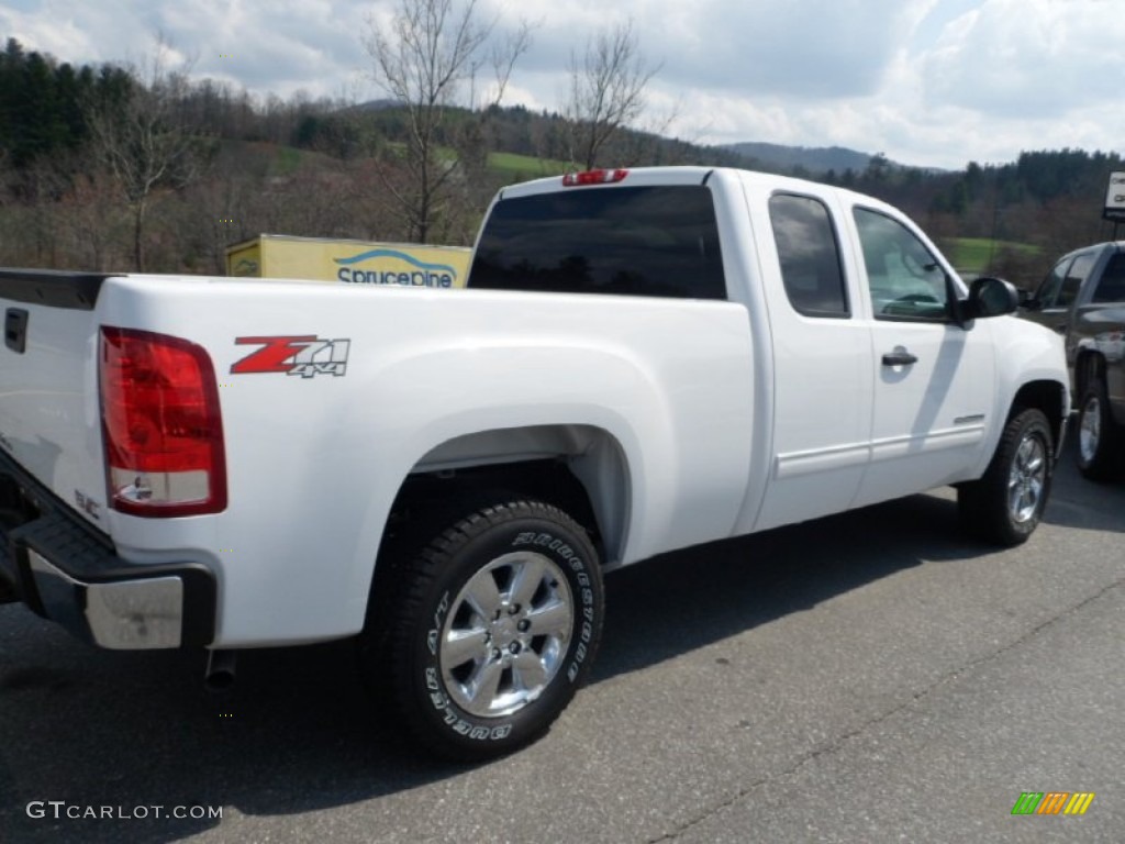 2012 Sierra 1500 SLE Extended Cab 4x4 - Summit White / Ebony photo #8