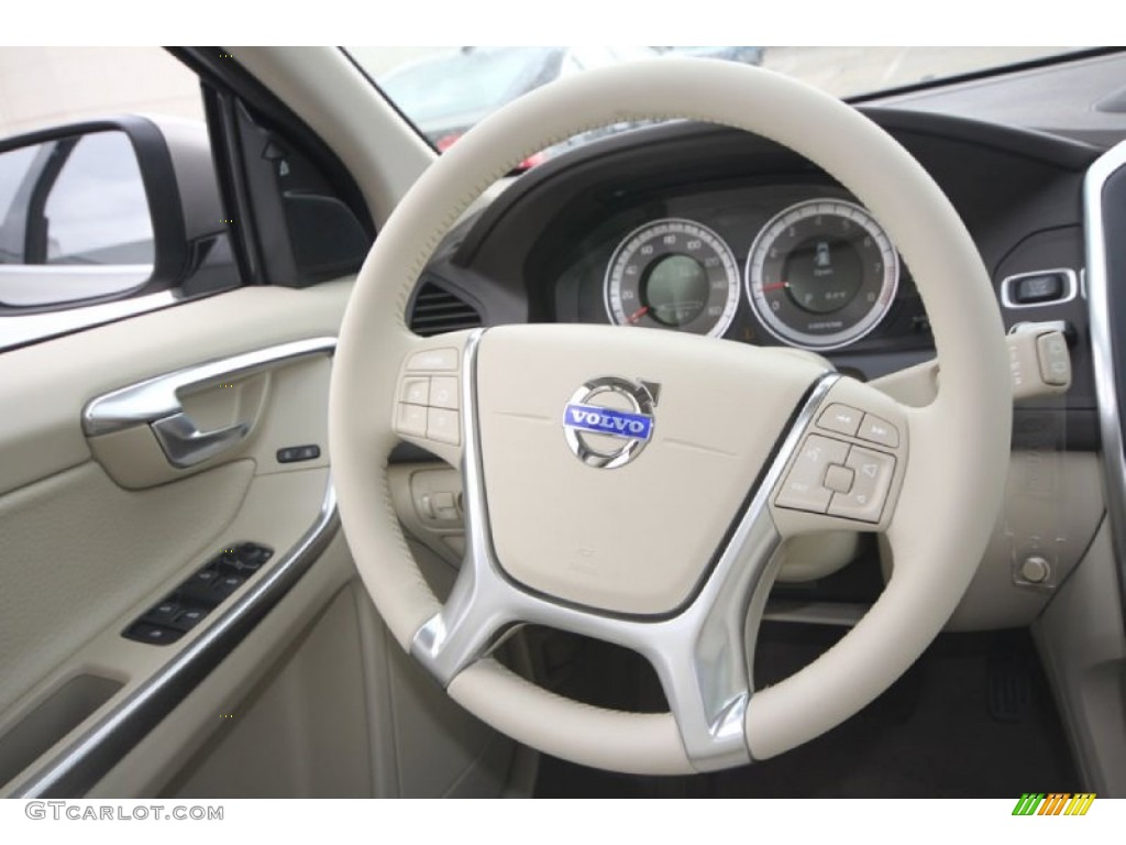 2012 Volvo XC60 3.2 Sandstone Steering Wheel Photo #62673674