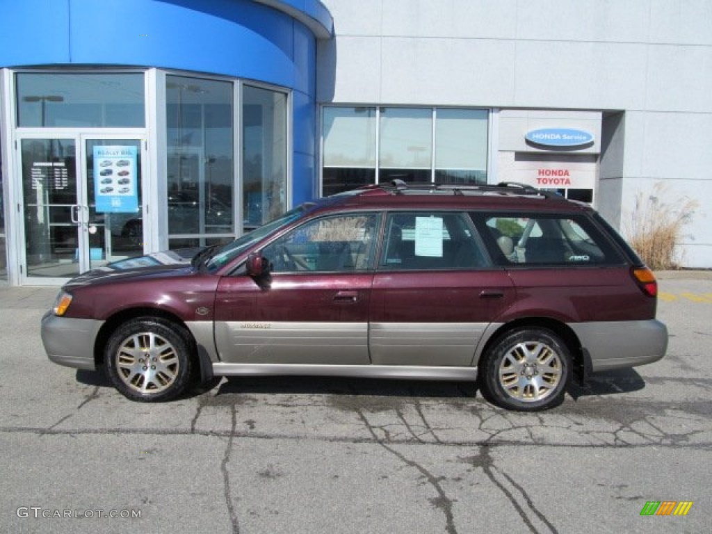 2001 Outback L.L.Bean Edition Wagon - Winestone Red Pearl / Beige photo #4