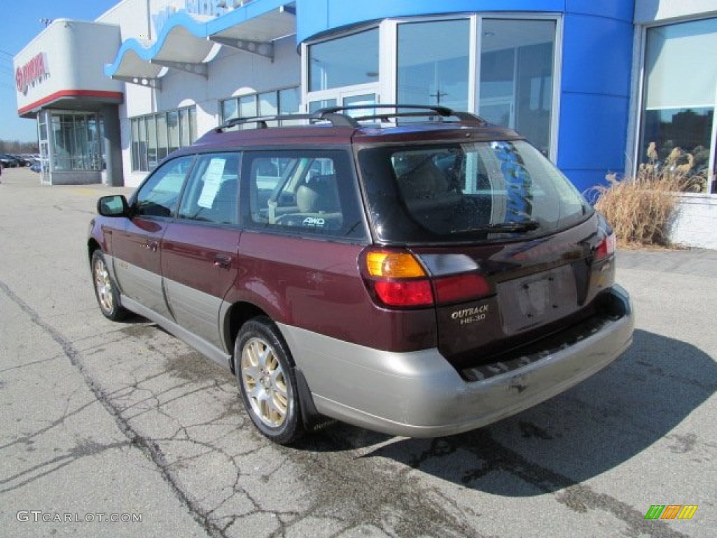 2001 Outback L.L.Bean Edition Wagon - Winestone Red Pearl / Beige photo #5