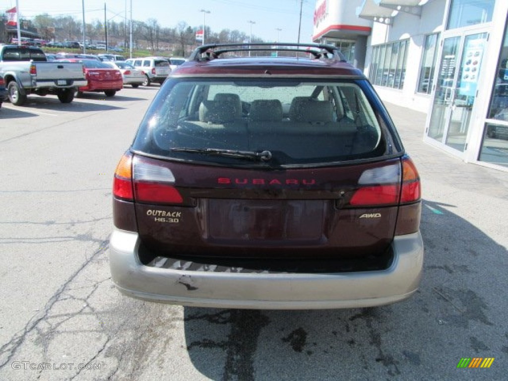 2001 Outback L.L.Bean Edition Wagon - Winestone Red Pearl / Beige photo #6
