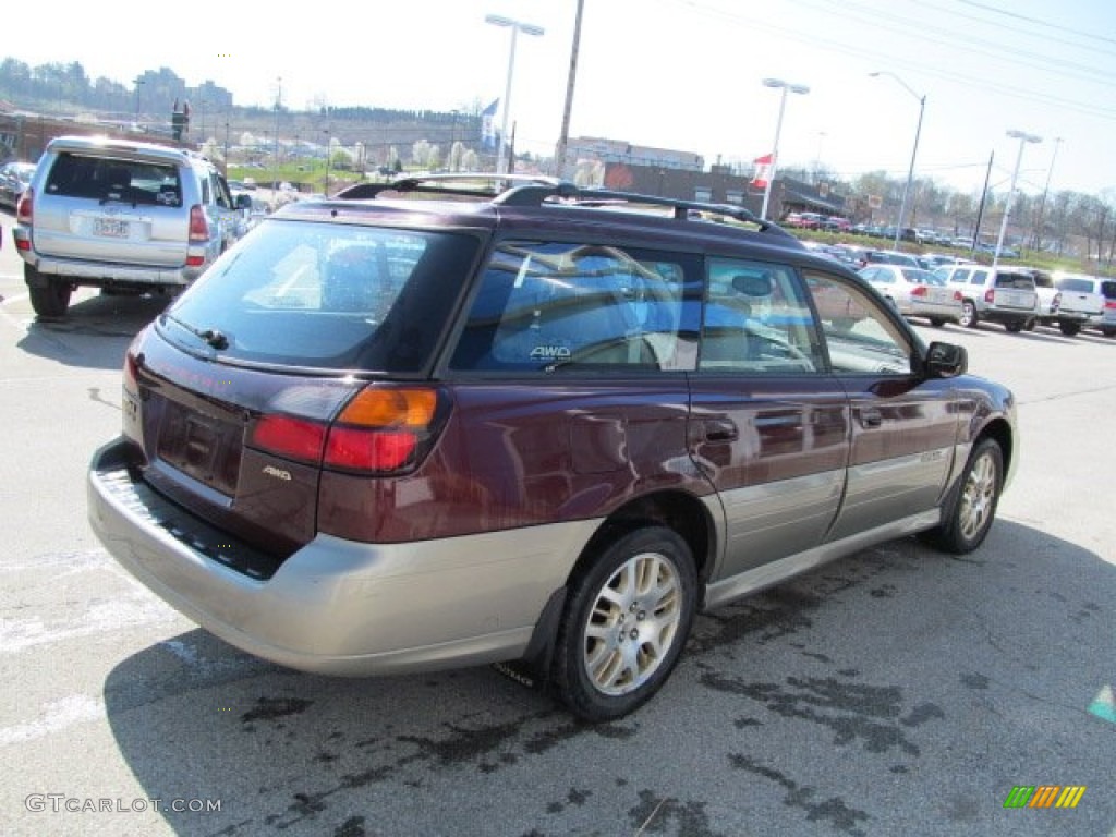 2001 Outback L.L.Bean Edition Wagon - Winestone Red Pearl / Beige photo #8
