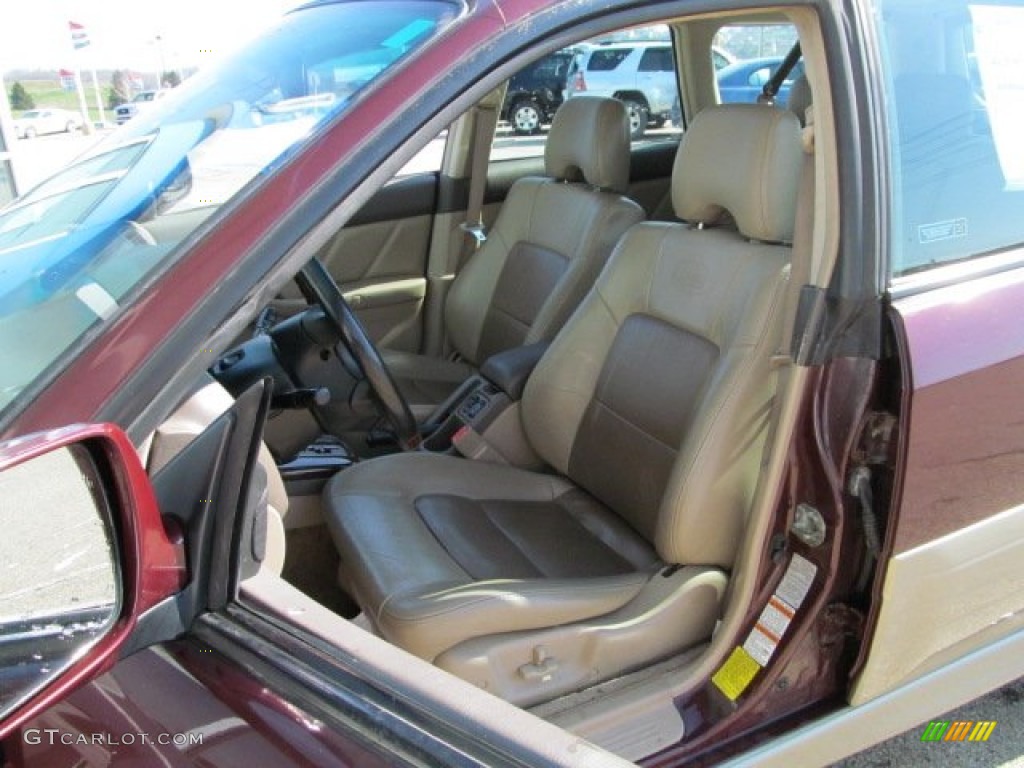 2001 Outback L.L.Bean Edition Wagon - Winestone Red Pearl / Beige photo #12