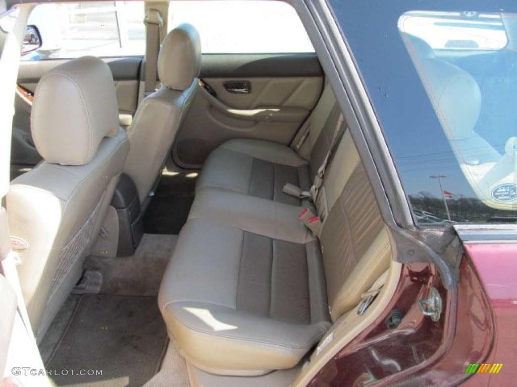 2001 Outback L.L.Bean Edition Wagon - Winestone Red Pearl / Beige photo #13