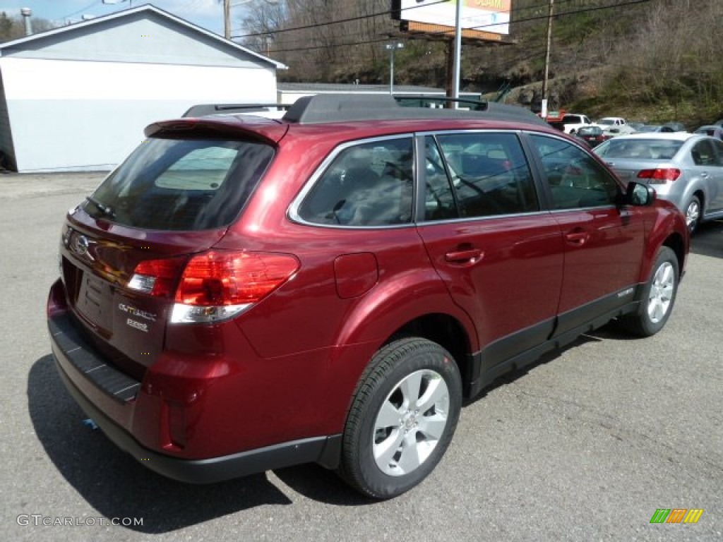 2012 Outback 2.5i - Ruby Red Pearl / Off Black photo #3