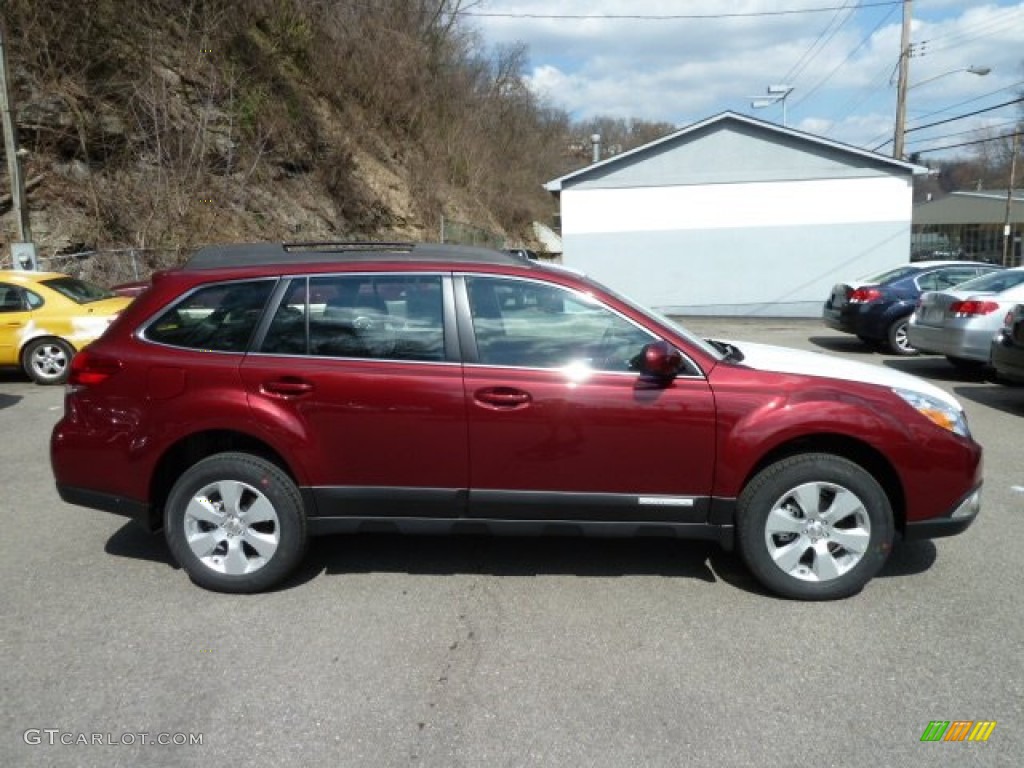 2012 Outback 2.5i - Ruby Red Pearl / Off Black photo #4