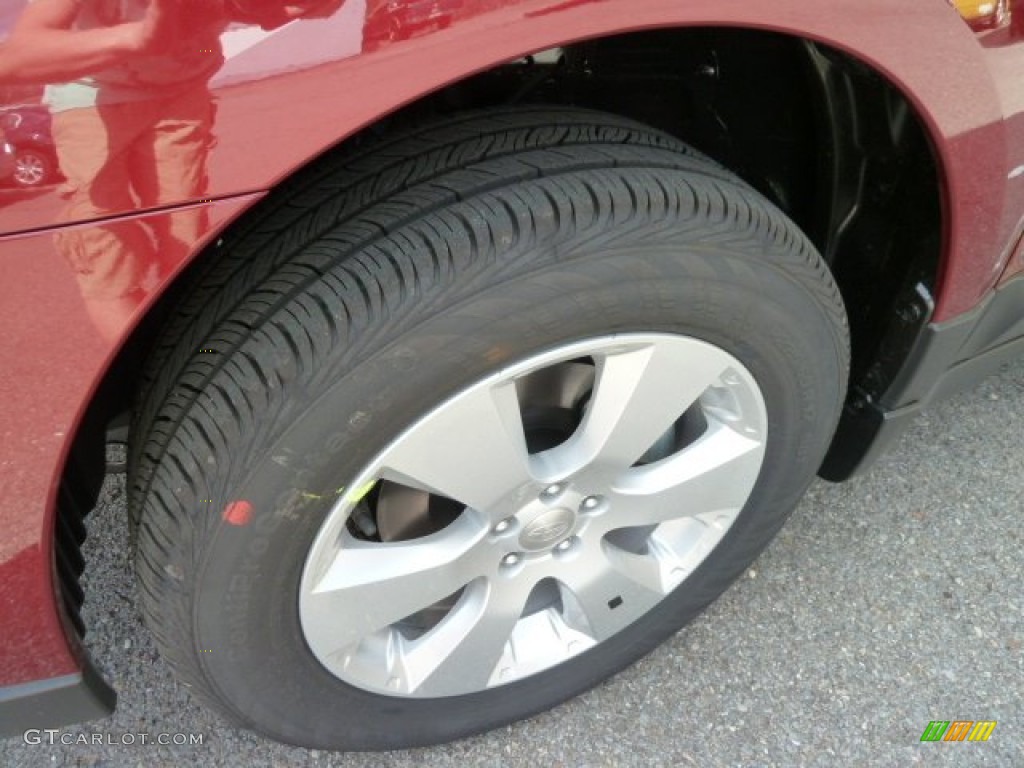 2012 Outback 2.5i - Ruby Red Pearl / Off Black photo #7