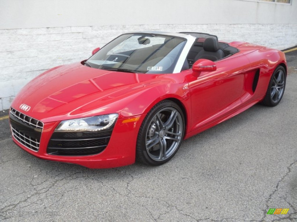 2011 R8 Spyder 5.2 FSI quattro - Brilliant Red / Black Fine Nappa Leather photo #1