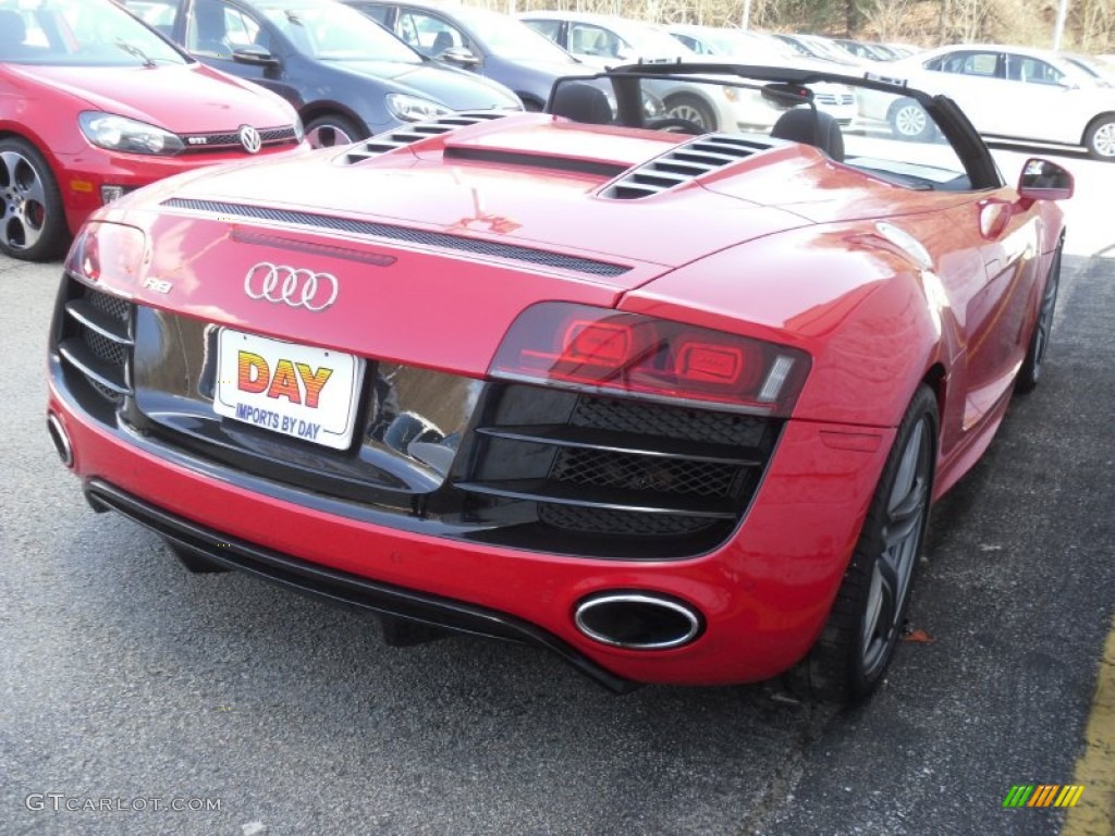 2011 R8 Spyder 5.2 FSI quattro - Brilliant Red / Black Fine Nappa Leather photo #5