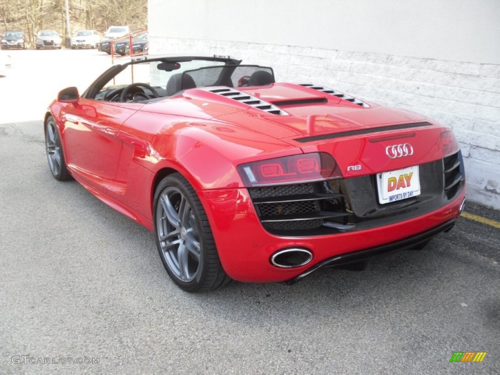 2011 R8 Spyder 5.2 FSI quattro - Brilliant Red / Black Fine Nappa Leather photo #7