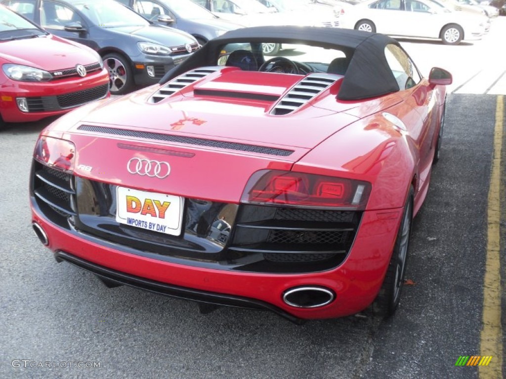 2011 R8 Spyder 5.2 FSI quattro - Brilliant Red / Black Fine Nappa Leather photo #11